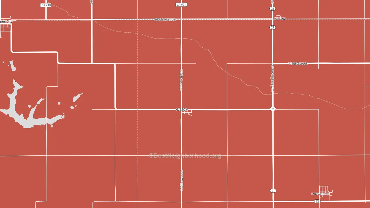 50104, IA block-group political-lean map
