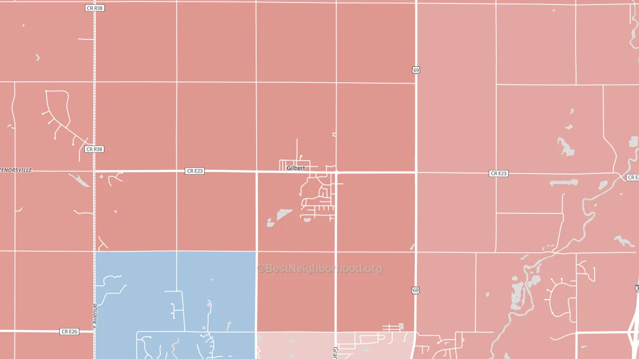 50105, IA block-group political-lean map
