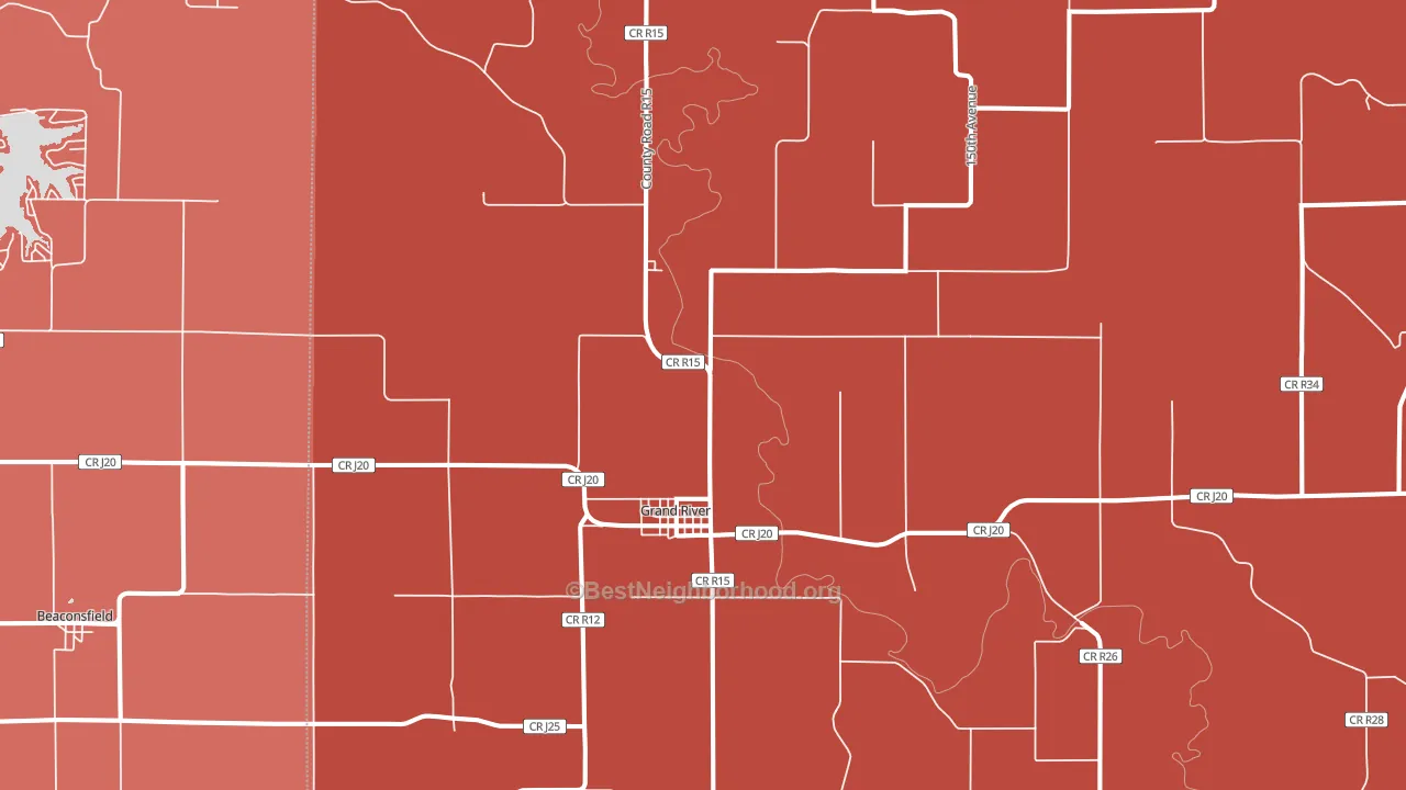 50108, IA block-group political-lean map