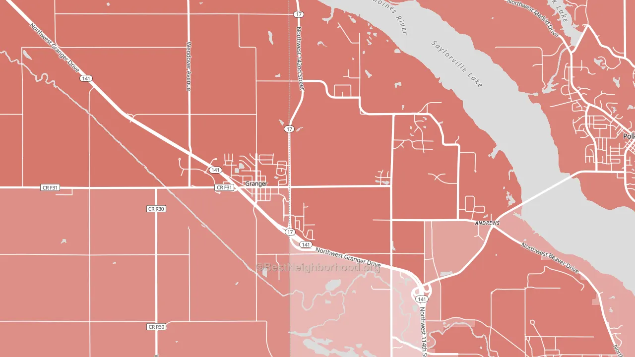 50109, IA block-group political-lean map
