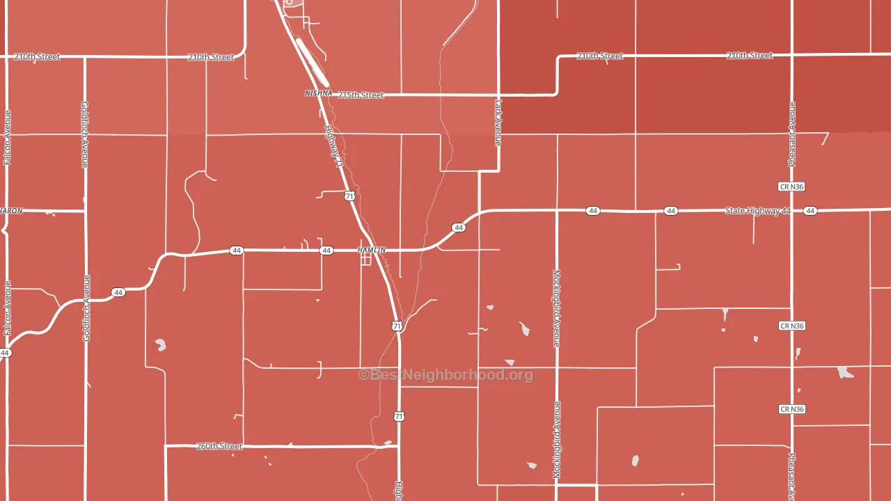 50117, IA block-group political-lean map