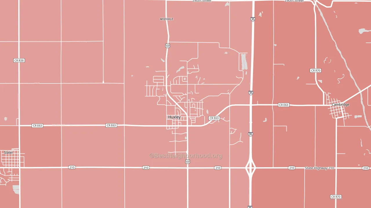 50124, IA block-group political-lean map