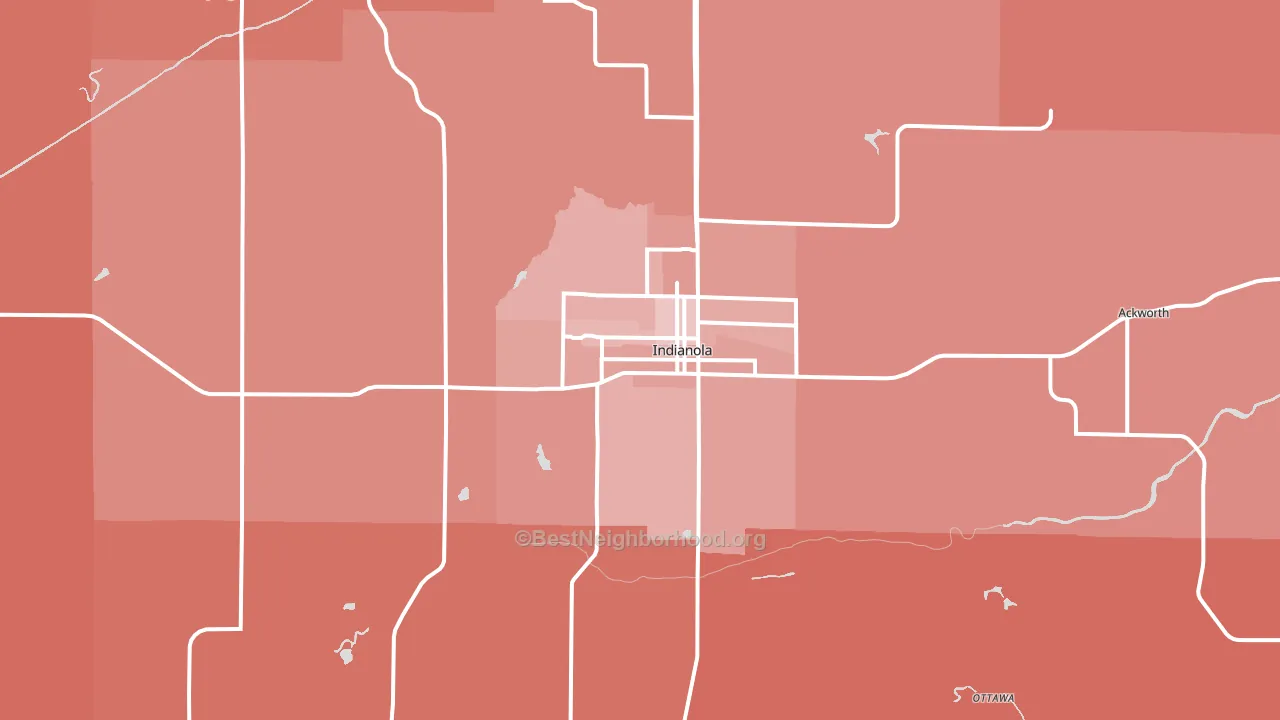 50125, IA block-group political-lean map