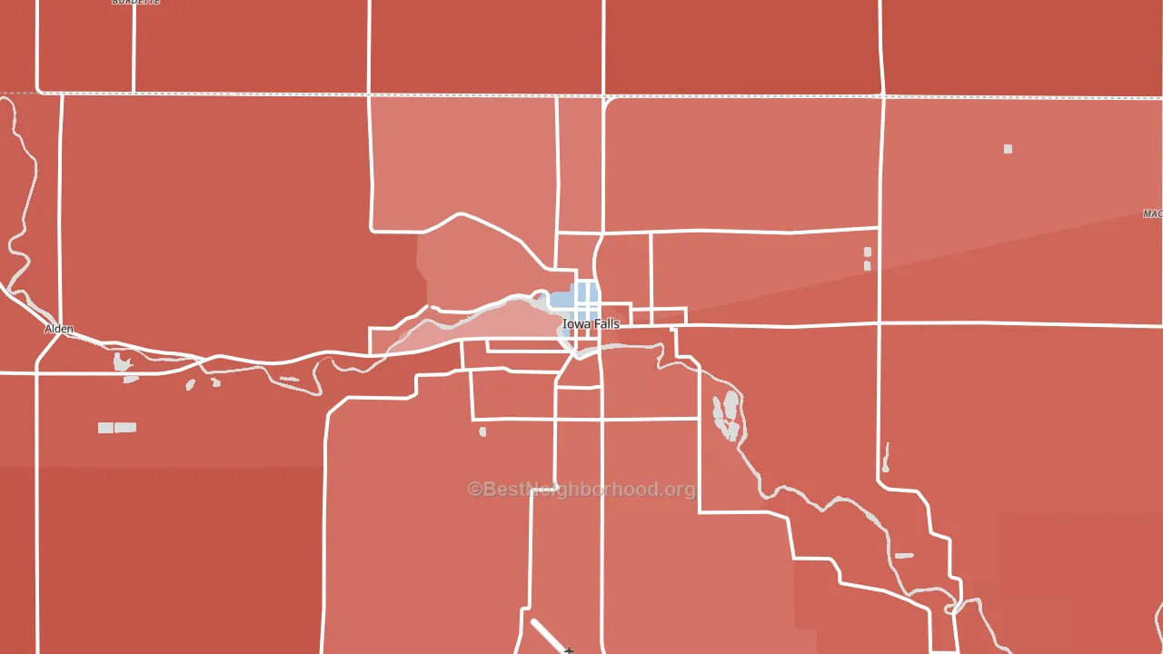 50126, IA block-group political-lean map