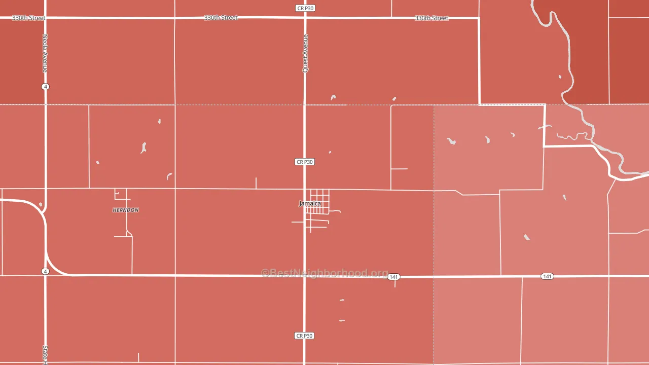50128, IA block-group political-lean map