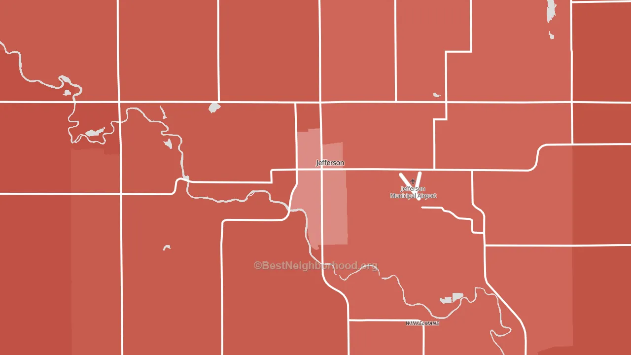 50129, IA block-group political-lean map