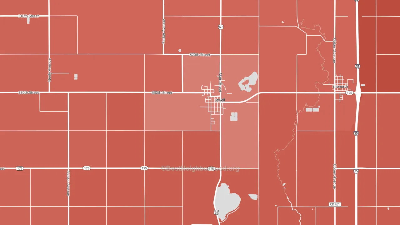 50130, IA block-group political-lean map