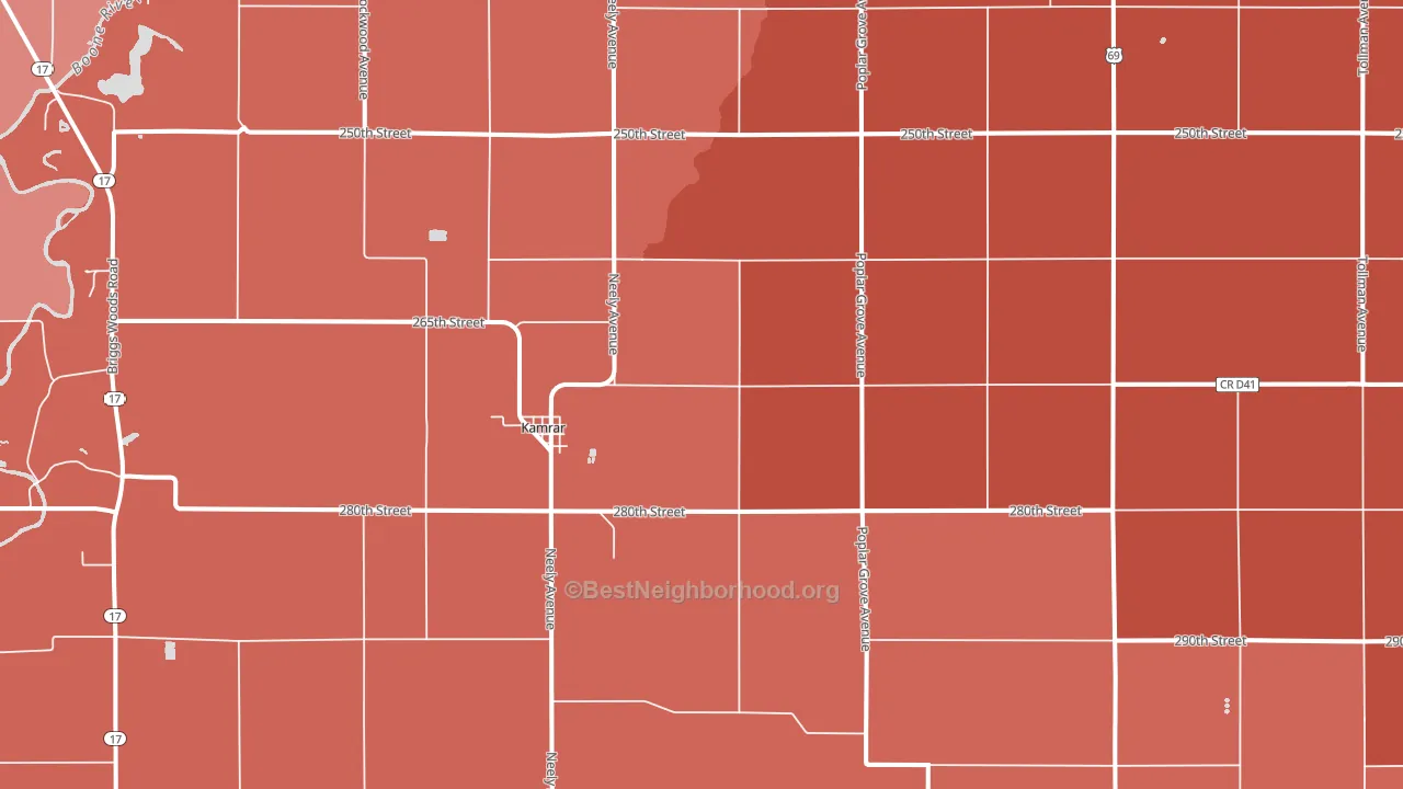 50132, IA block-group political-lean map
