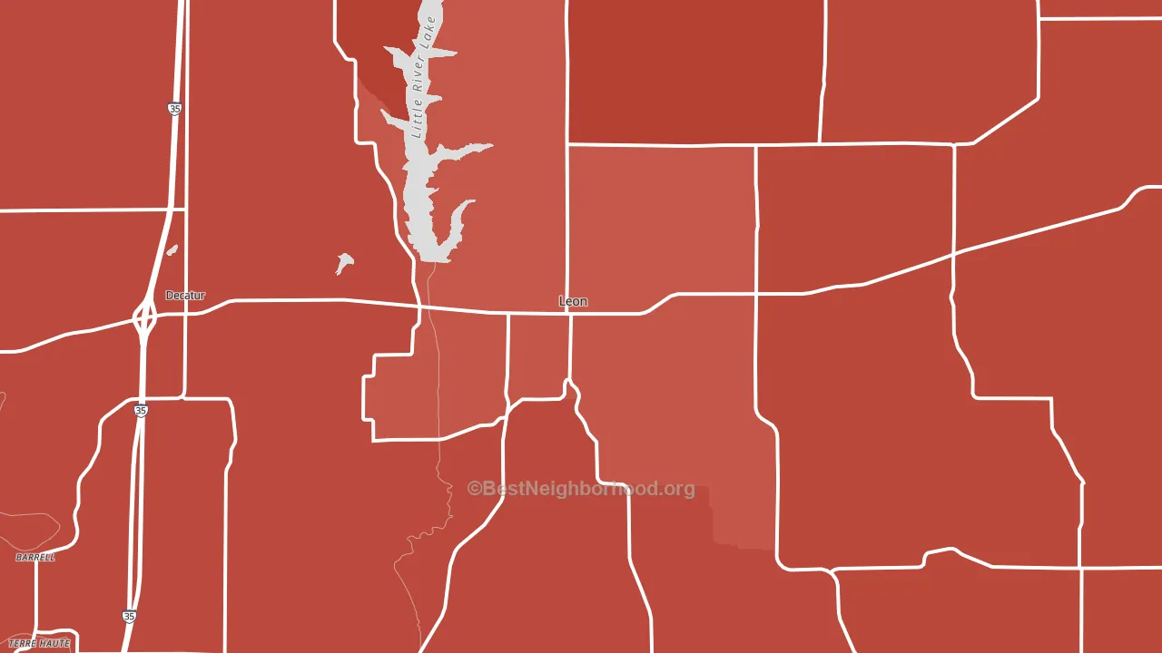 50144, IA block-group political-lean map