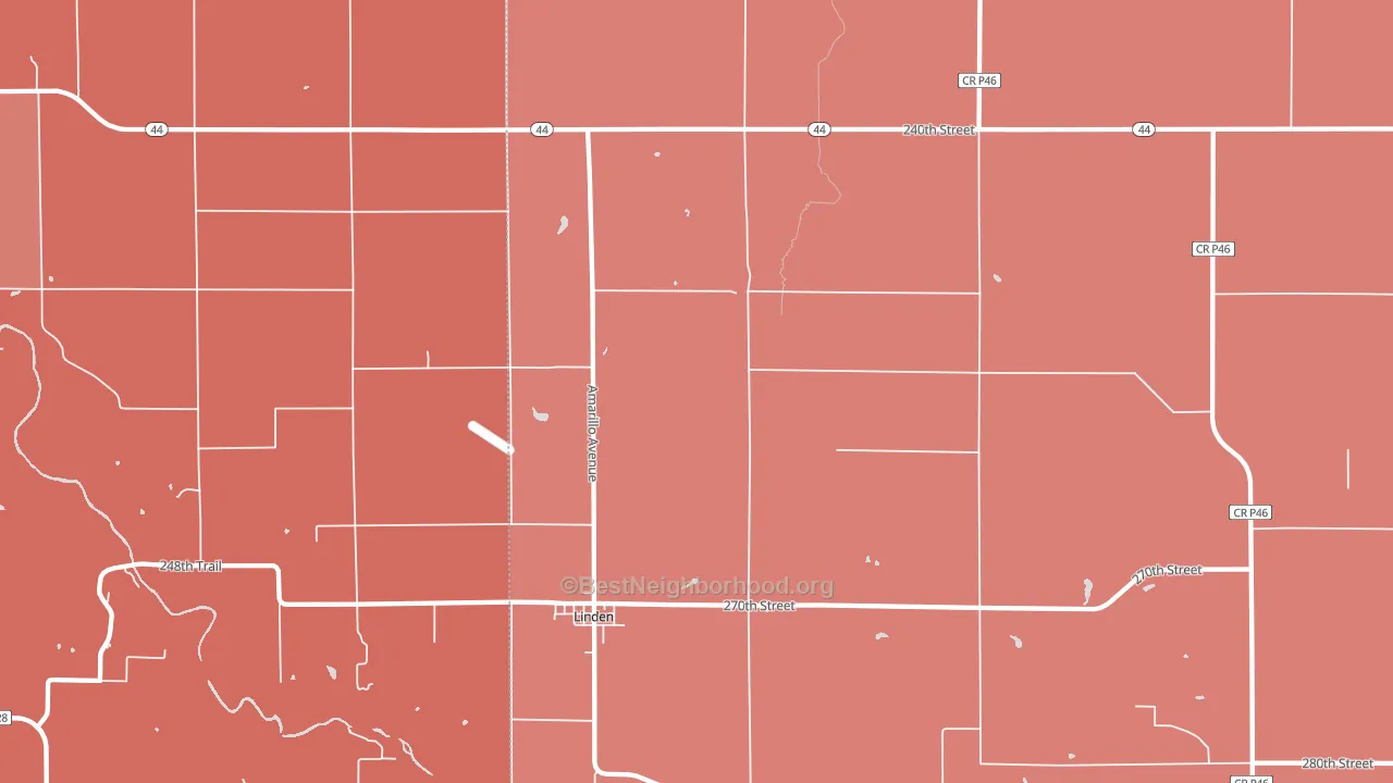 50146, IA block-group political-lean map