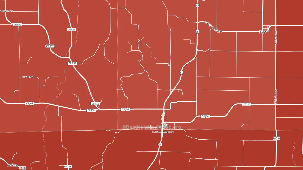 50147, IA block-group political-lean map