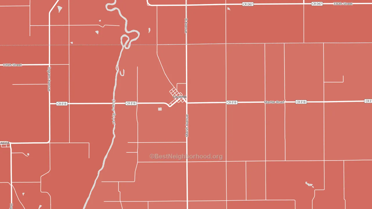 50148, IA block-group political-lean map