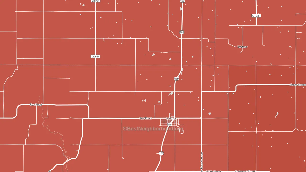50149, IA block-group political-lean map