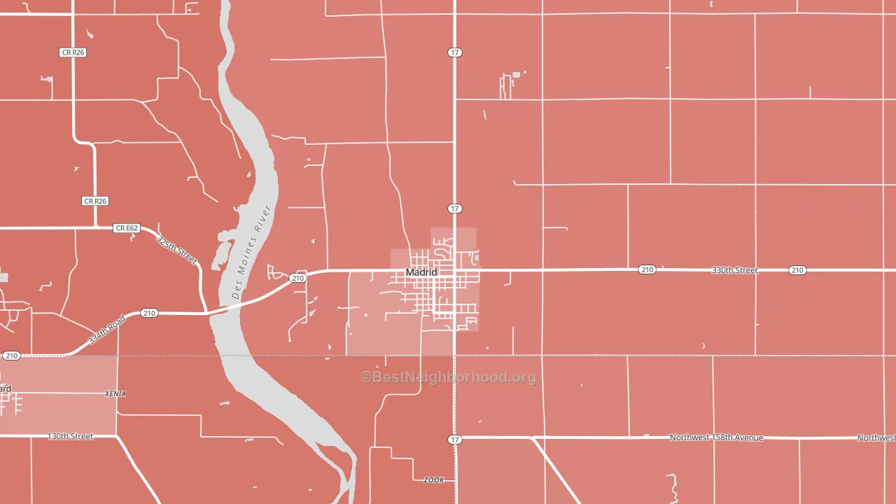 50156, IA block-group political-lean map
