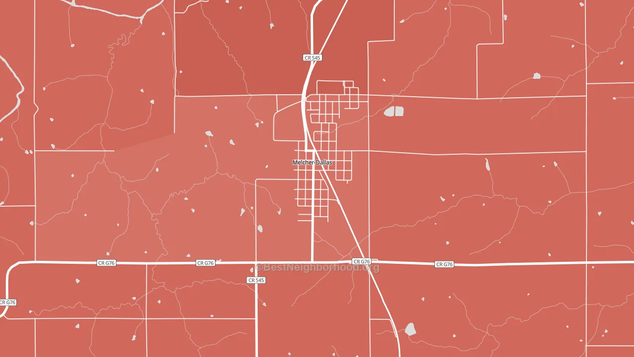 50163, IA block-group political-lean map