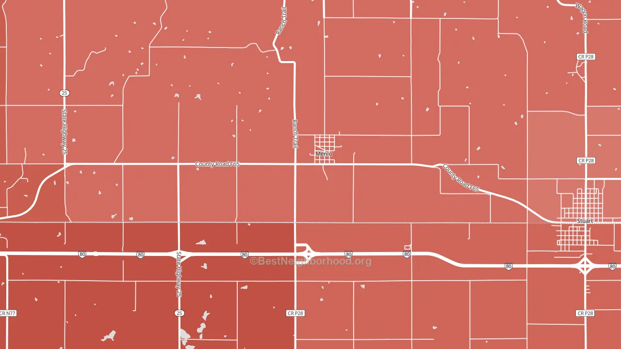 50164, IA block-group political-lean map