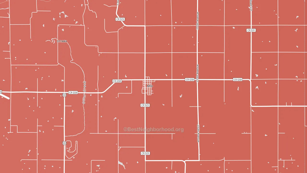 50166, IA block-group political-lean map