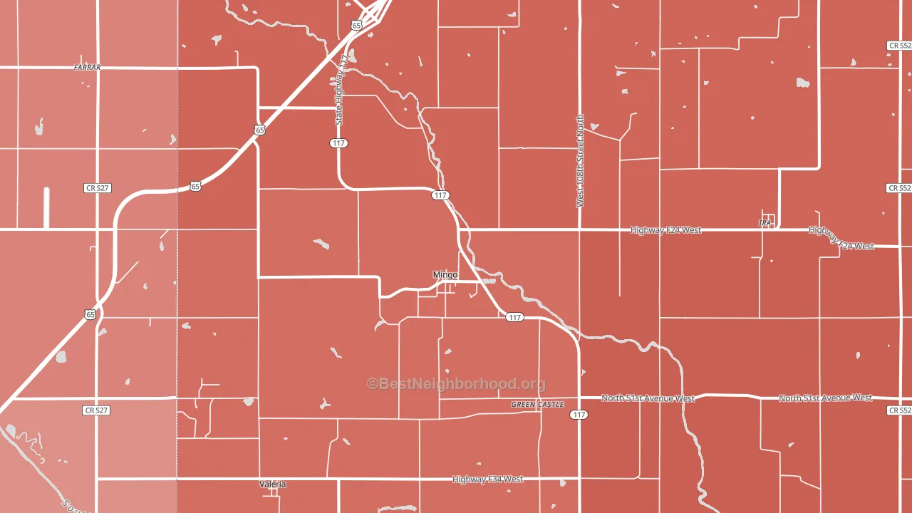 50168, IA block-group political-lean map