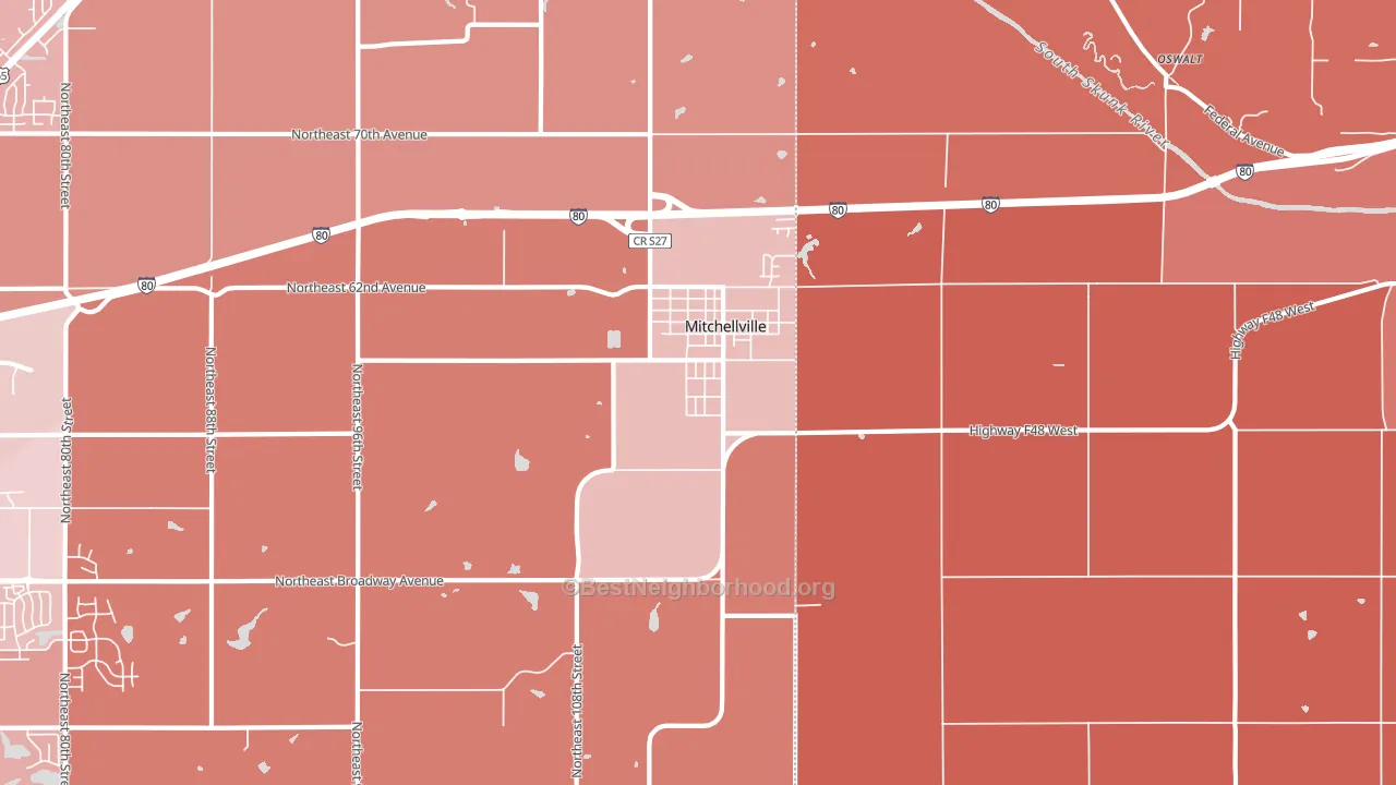 50169, IA block-group political-lean map