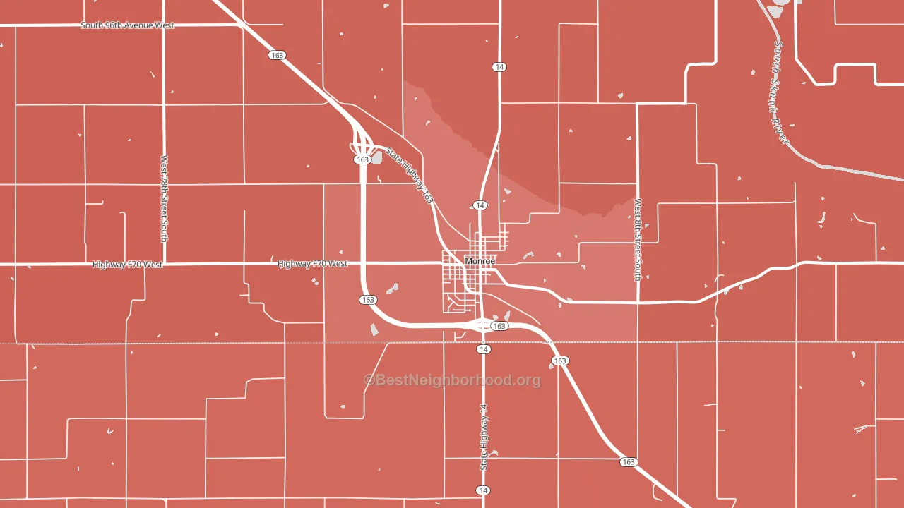 50170, IA block-group political-lean map