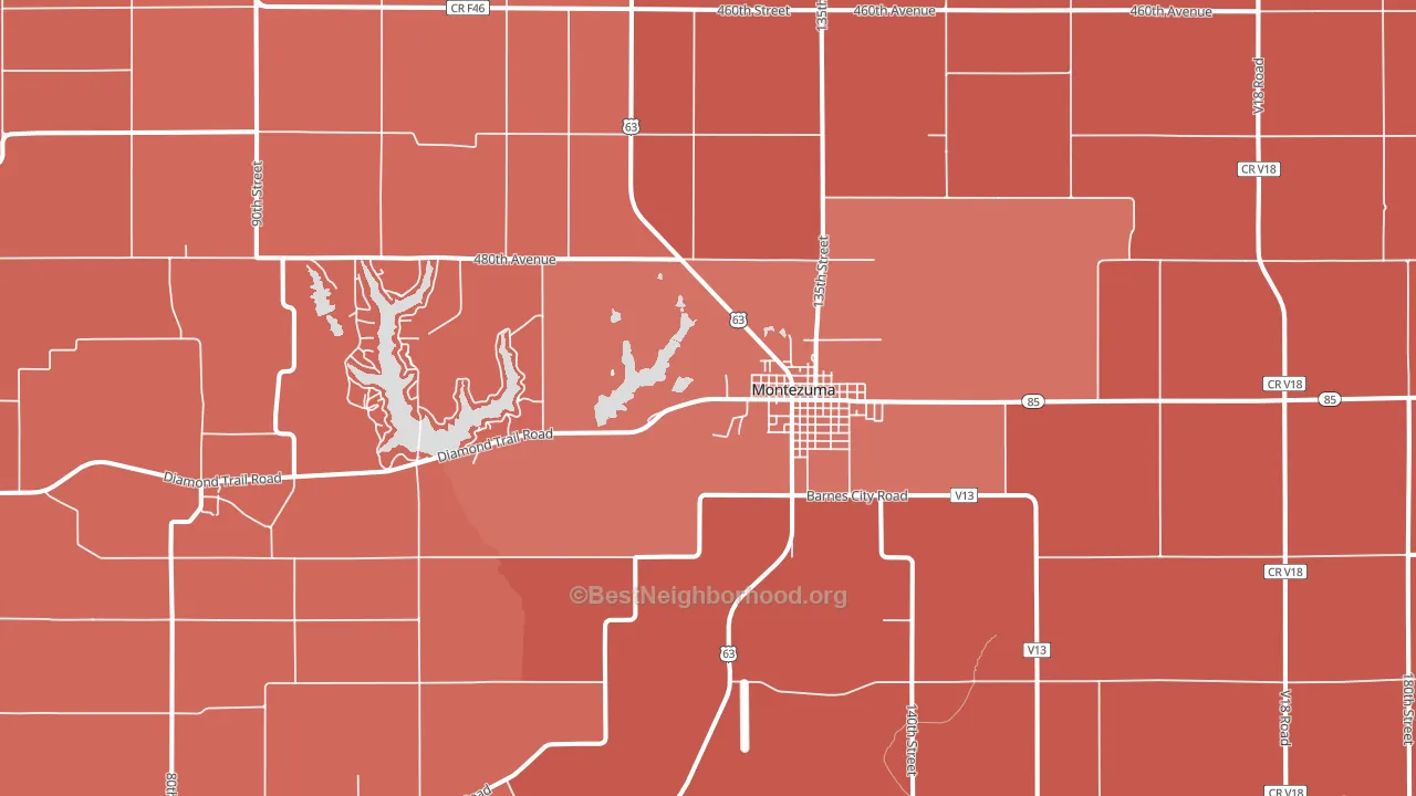 50171, IA block-group political-lean map