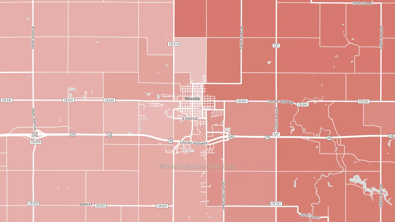 50201, IA block-group political-lean map