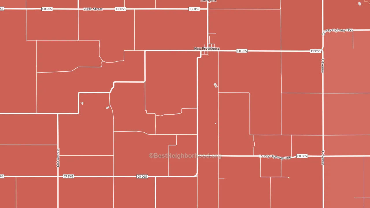 50206, IA block-group political-lean map
