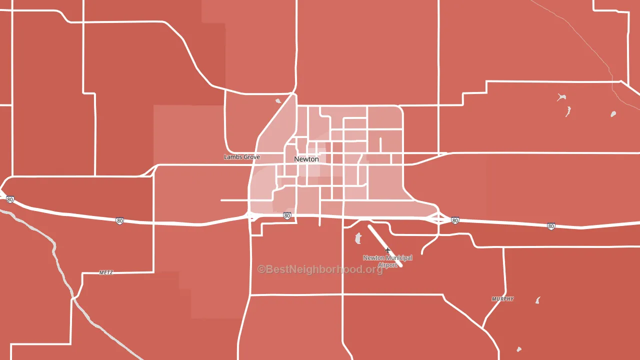 50208, IA block-group political-lean map