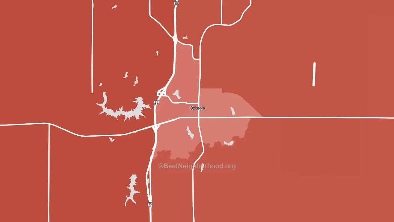 50213, IA block-group political-lean map