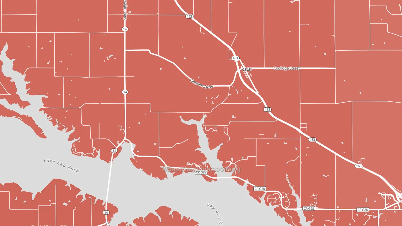 50214, IA block-group political-lean map