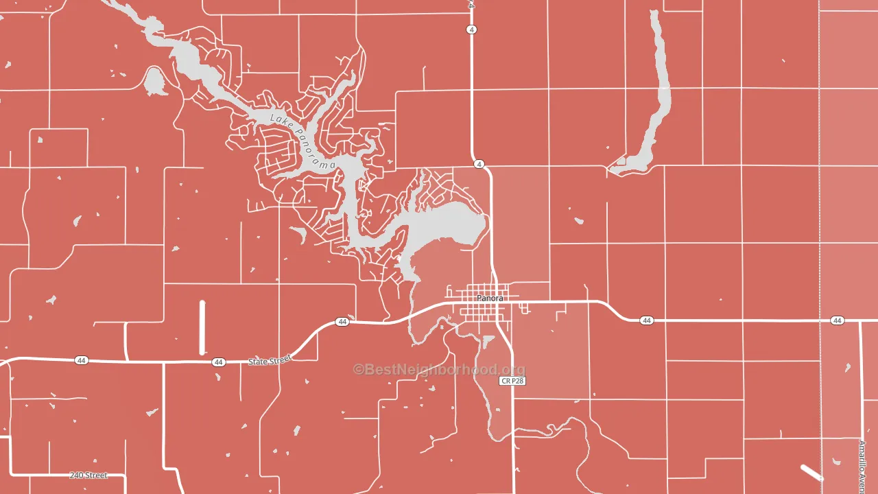 50216, IA block-group political-lean map