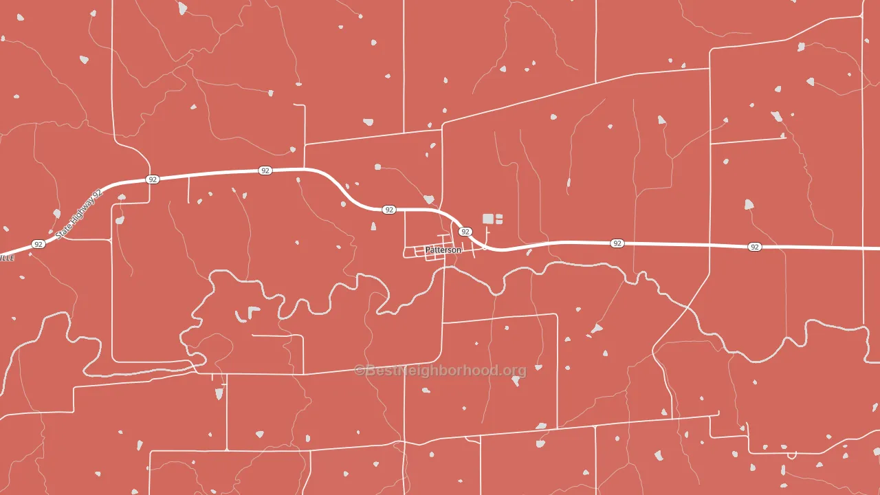 50218, IA block-group political-lean map