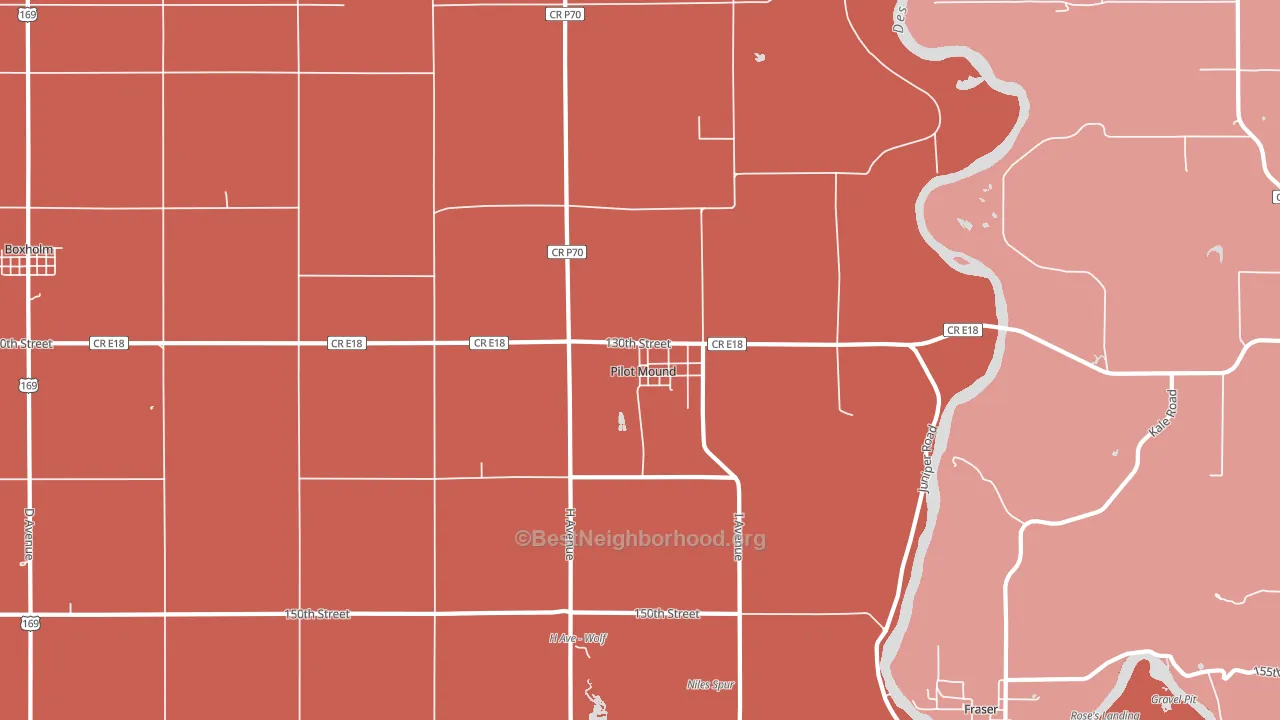 50223, IA block-group political-lean map