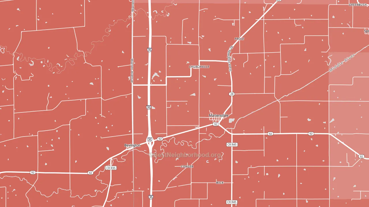 50229, IA block-group political-lean map