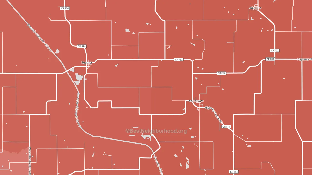 50232, IA block-group political-lean map