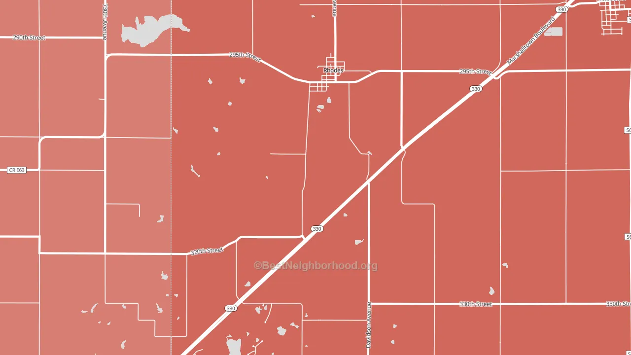 50234, IA block-group political-lean map