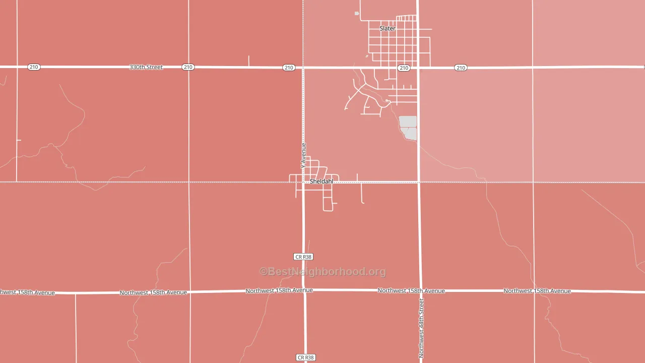 50243, IA block-group political-lean map