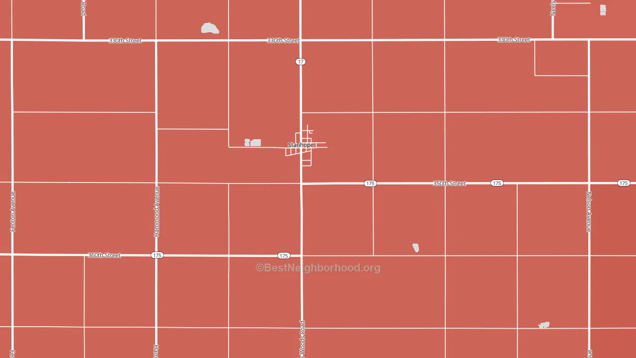 50246, IA block-group political-lean map