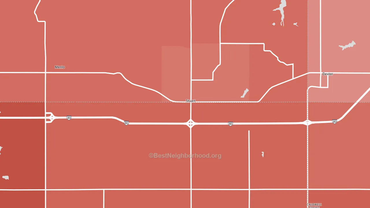 50250, IA block-group political-lean map