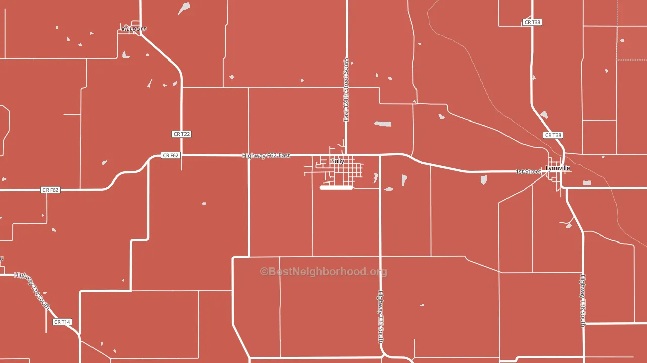 50251, IA block-group political-lean map