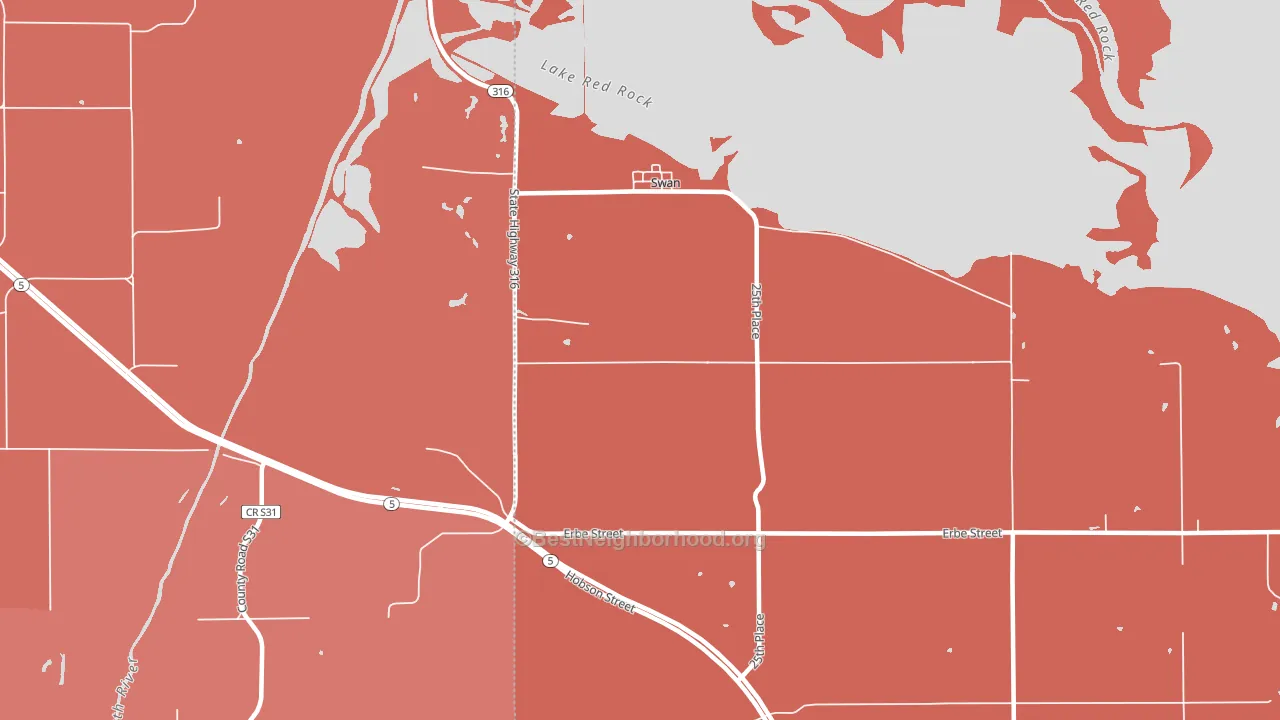 50252, IA block-group political-lean map