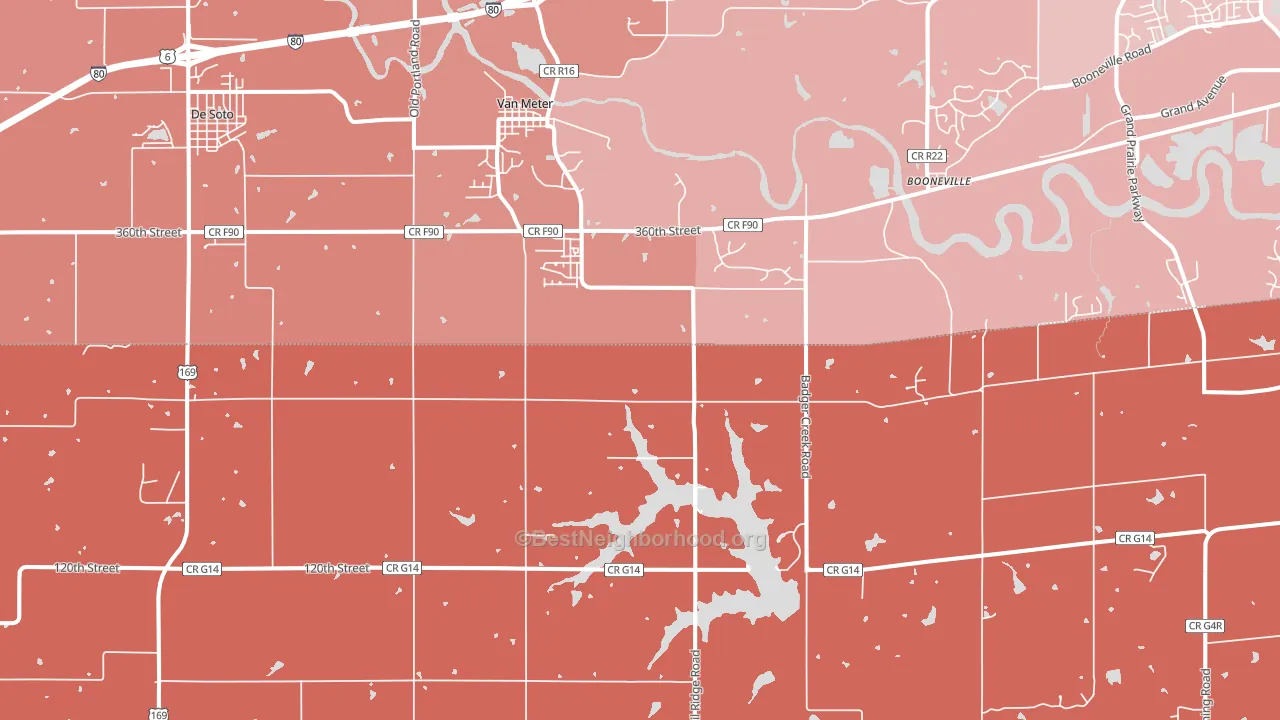 50261, IA block-group political-lean map
