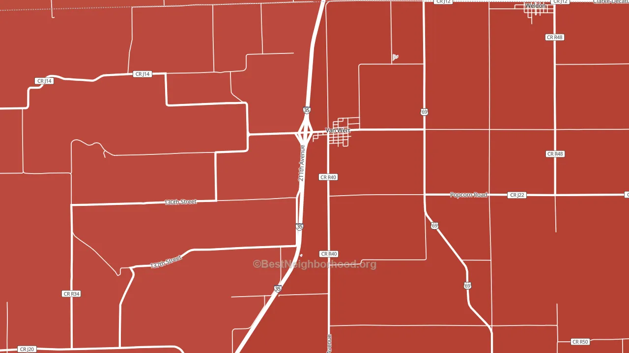 50262, IA block-group political-lean map