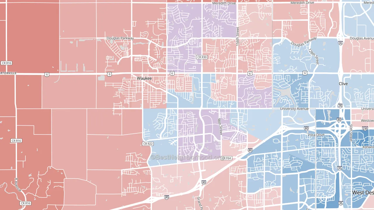 50263, IA block-group political-lean map