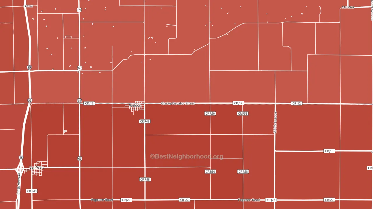 50264, IA block-group political-lean map