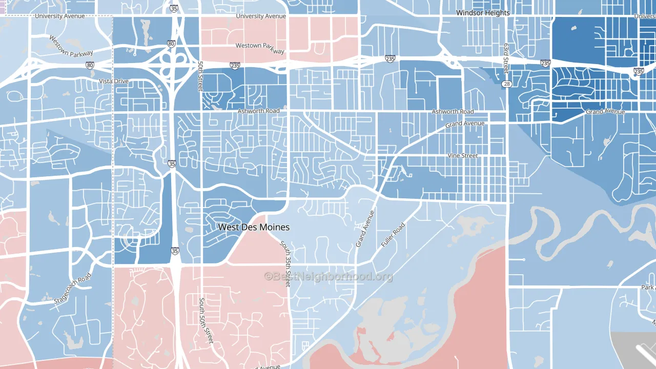 50265, IA block-group political-lean map