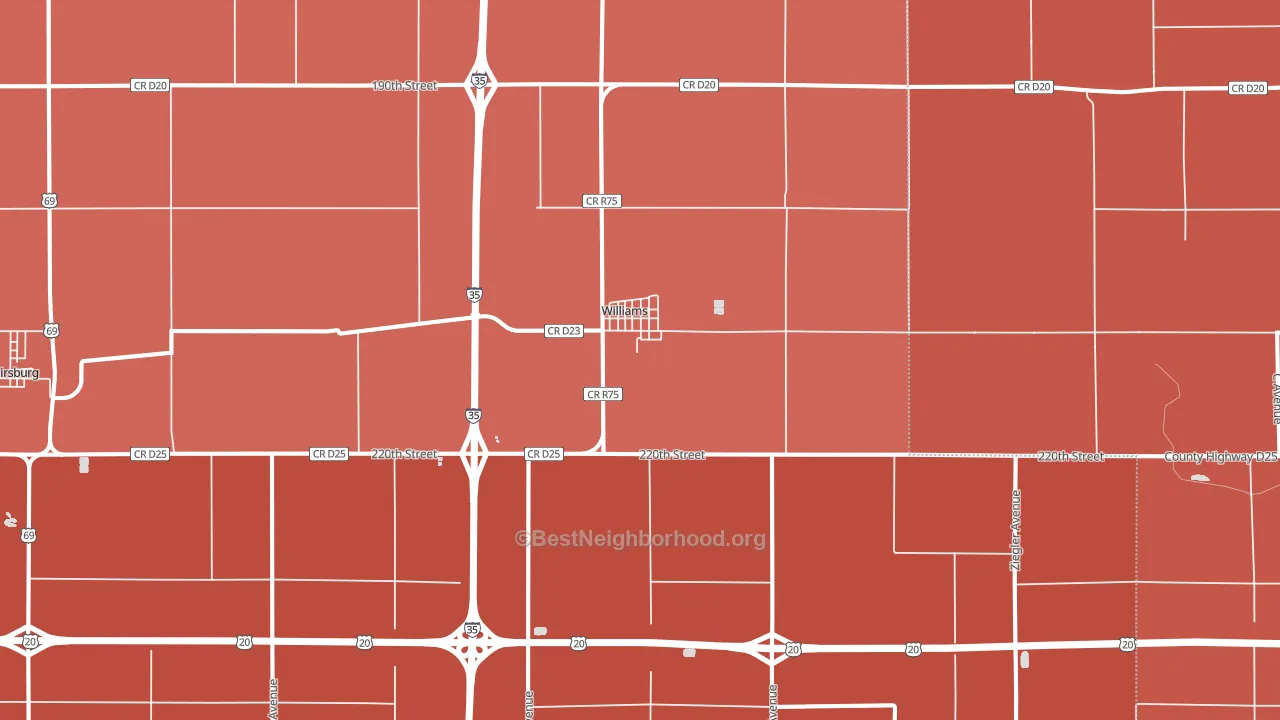 50271, IA block-group political-lean map