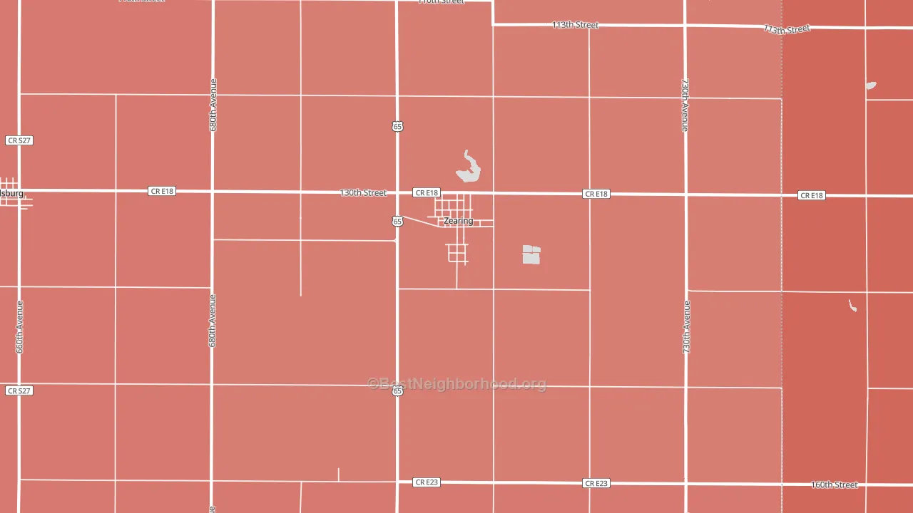 50278, IA block-group political-lean map