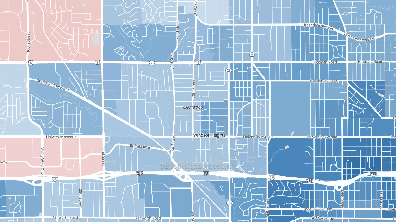 50324, IA block-group political-lean map