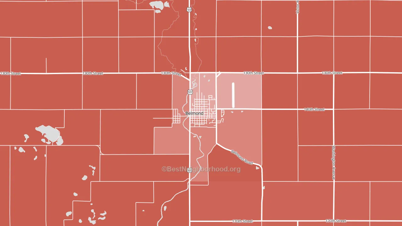 50421, IA block-group political-lean map